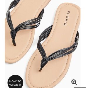 Torrid Black Strappy Sandal size 10